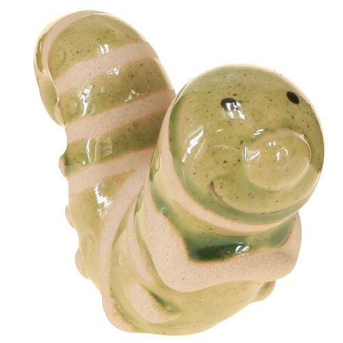 Artikel Grappige worm decoratie keramische rups hangende decoratiepot 9x6cm 2 stuks