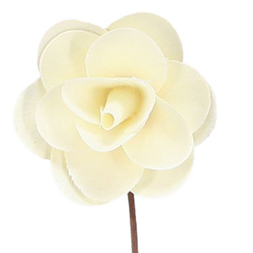 Artikel Decoratieve rozen crème kunstrozen van hout Ø7cm 12 st