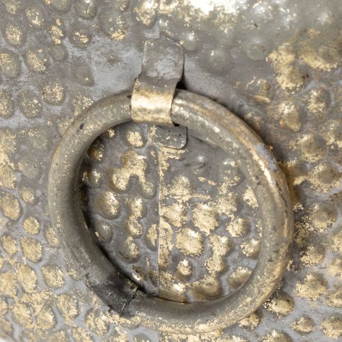 Artikel Decoratieve schaal, antieke uitstraling, metalen plantenbak, goudkleurig, Ø37/31 cm, set van 2