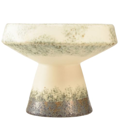 Artikel Decoratieve schaal keramiek schaal crème grijsgroen Ø20cm H16cm