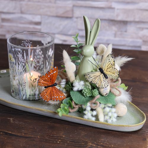 Artikel Decoratieve vlinders op draad voor kleurrijke tafeldecoraties, 7 cm, 12 stuks