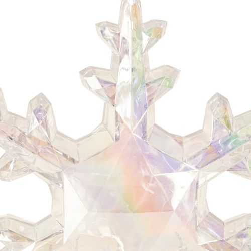 Artikel Decoratieve sneeuwvlokken, winterdecoratie, iriserend, Ø14–15cm, 2 stuks