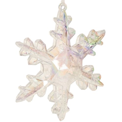 Artikel Decoratieve sneeuwvlokken, winterdecoratie, iriserend, Ø14–15cm, 2 stuks