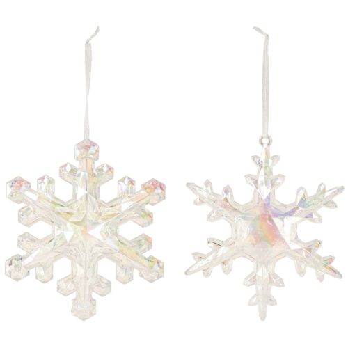 Artikel Decoratieve sneeuwvlokken, winterdecoratie, iriserend, Ø14–15cm, 2 stuks