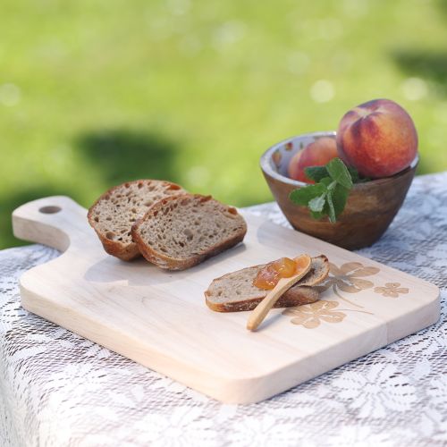 Artikel Decoratieve snijplank met klaverblaadjes, mangohout, 38×22cm