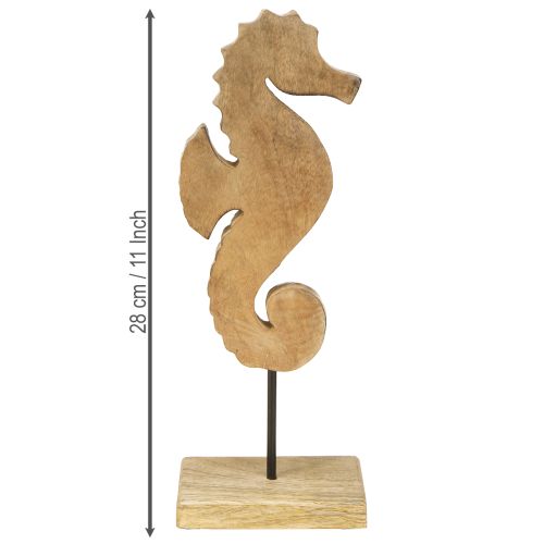Artikel Decoratieve zeepaard houten tafeldecoratie natuurlijk blauw H28cm