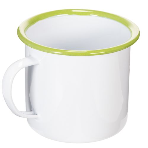 Decoratieve mok/plantenpot, geëmailleerd, Ø11,5 cm H10 cm | Floristik24.nl