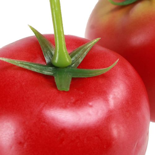 Artikel Siertomaatjes 2 kunsttomaatjes op pluim Ø6cm L15cm