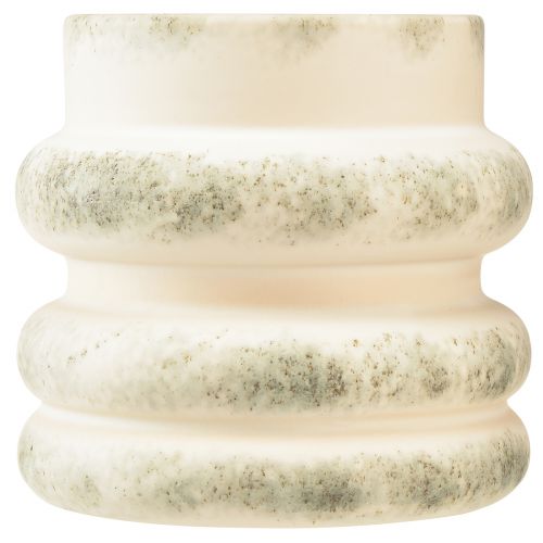 Artikel Decoratieve plantenbak voor droge arrangementen crème grijsgroen 16×16cm