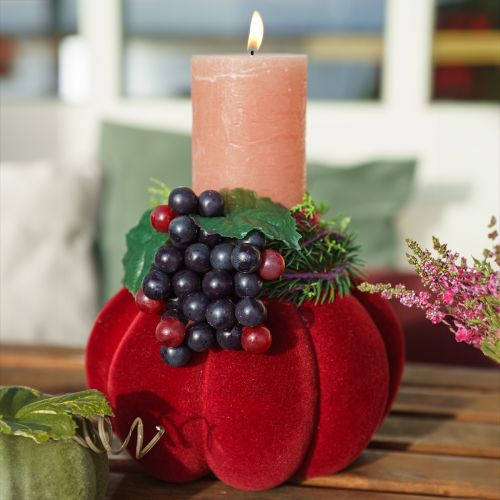 Artikel Decoratieve druivenzwarte kunstfruit raamdecoratie 22cm