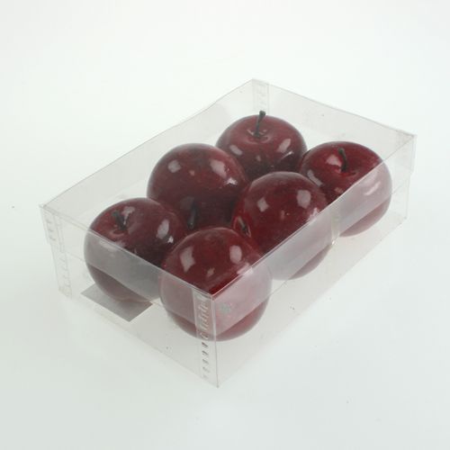 Artikel Kunstappels rood, glanzend 6cm 6 st