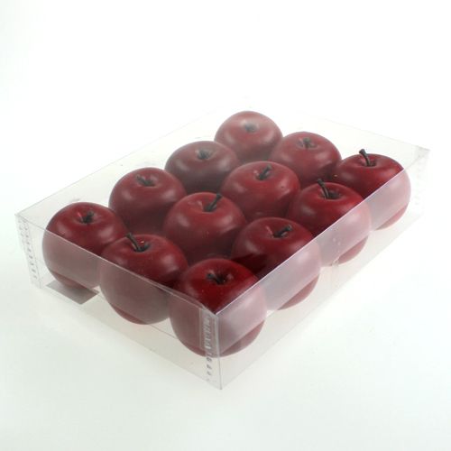 Artikel Decoratief appel rood 6,5cm 12 st