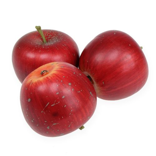 Floristik24 Decoratieve appels 4cm donkerrood 6st