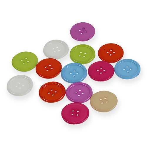 Floristik24 Decoratieve knopen gekleurd Ø2,5cm 200p