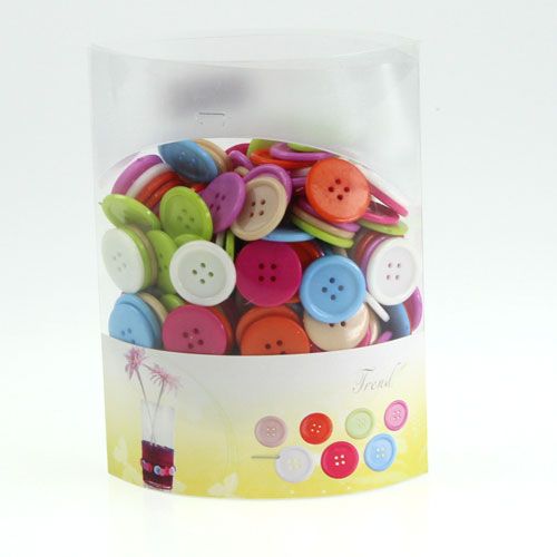 Floristik24 Decoratieve knopen gekleurd Ø2,5cm 200p