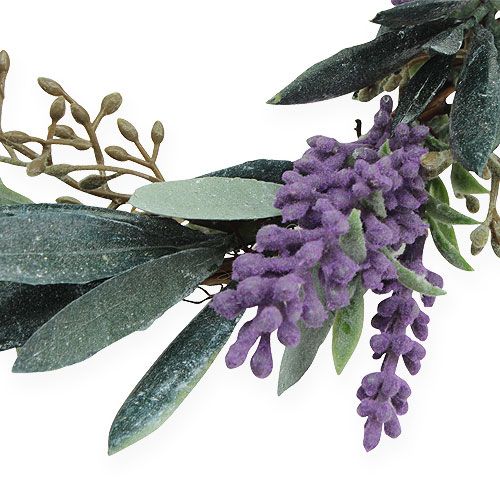 Floristik24 Lavendel krans groen, violet Ø21cm