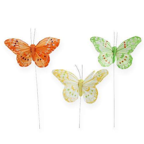 Floristik24 Decoratieve vlinders op de draad 10cm 12st