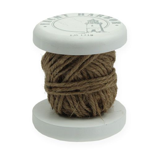 Floristik24 Decoratieve draadklos met hennepkoord Ø10cm H12cm