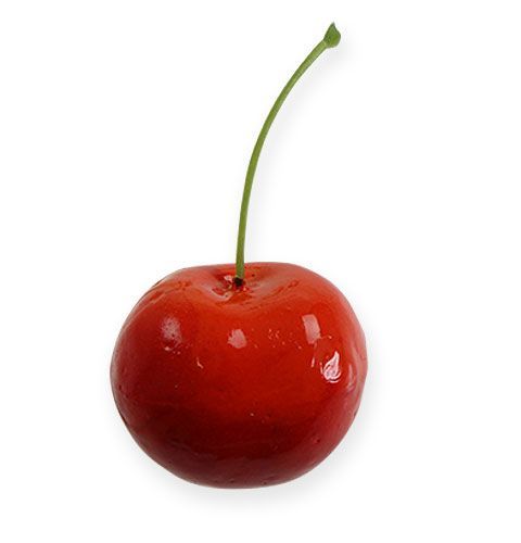 Floristik24 Decoratieve kersen rood 3cm 12st