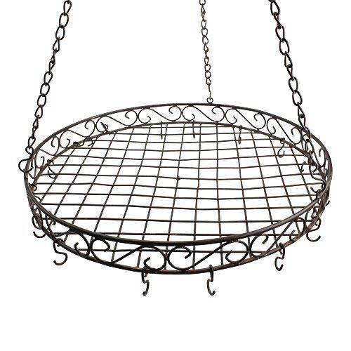 Artikel Decoratief dienblad om op te hangen Ø30cm bruin L45cm