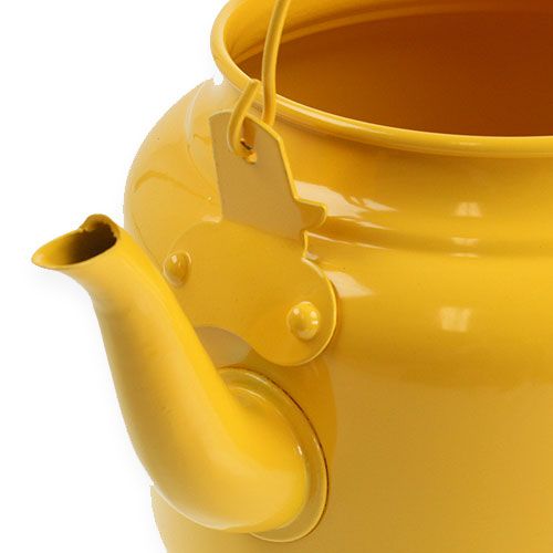 Floristik24 Theepot Ø15cm H19cm dooier geel