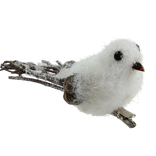 Floristik24 Sneeuwvogel 14cm met clip
