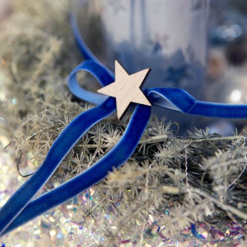 Artikel Decoratief lint Fluweel fluwelen lint blauw 10mm 20m