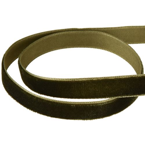 Artikel Decoratieve linten Fluweel donkergroen 10mm 20m