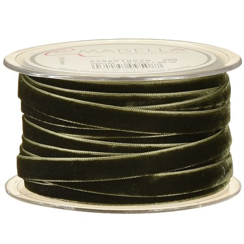 Artikel Decoratieve linten Fluweel donkergroen 10mm 20m