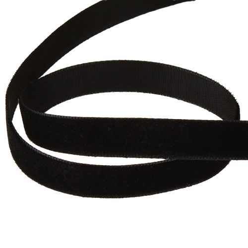 Artikel Decoratieve linten Fluweel Zwart 10mm 20m