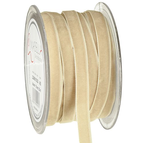 Artikel Decoratief lint fluwelen lint cadeaulint fluweel beige 10mm 20m