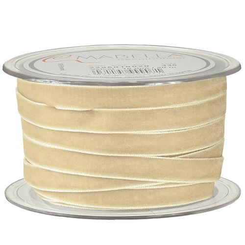 Artikel Decoratief lint fluwelen lint cadeaulint fluweel beige 10mm 20m