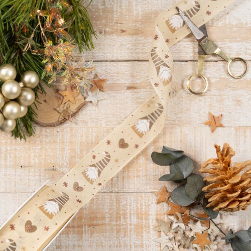 Decoratief lint met kabouters en hartjes voor cadeaus en knutselwerkjes, 40 mm x 15 m | Floristik24.nl