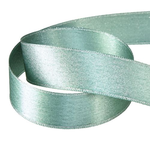 Floristik24 Decoratief lint Decoratief lint glanzend groen glamour B25mm L20m