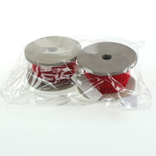 Floristik24 Lint kant rood 20mm x 2m 2st