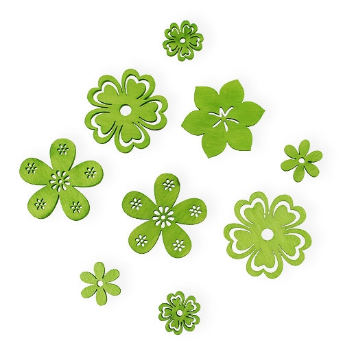 Floristik24 Decoratieve bloemen groen Ø2cm - Ø4cm 96p