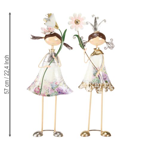 Artikel Decoratieve figuren balkondecoratie metalen meisjesfiguren 56/57cm 2st