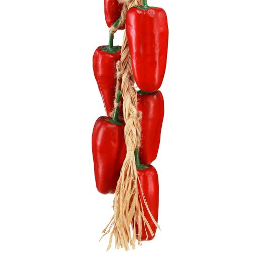 Artikel Decoratieve hanger peperrood aan een streng naturel zomer L60cm