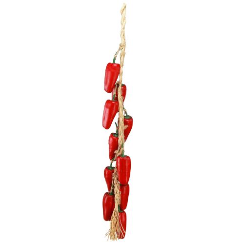 Artikel Decoratieve hanger peperrood aan een streng naturel zomer L60cm