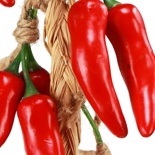 Artikel Decoratieve hanger zomer chilipepers rood kunstmatig L50cm
