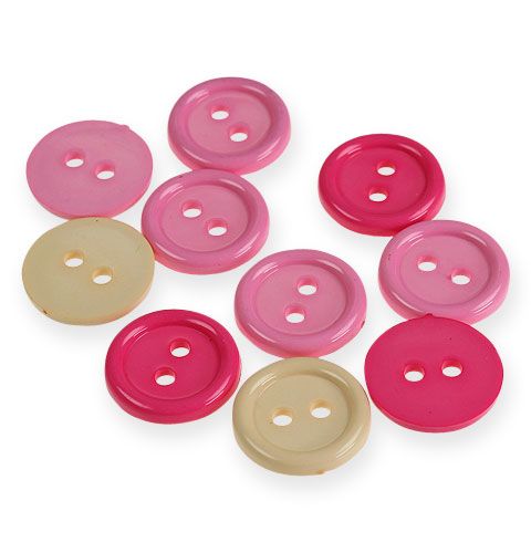 Floristik24 Decoratieve knopen Ø3,5cm 3-kleurig 46 st