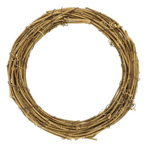 Decoratieve krans wijnranken naturel krans blanco Ø25cm 4st