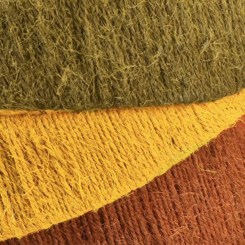 Artikel Decoratieve jute ring brede lus geel oker bruin Ø30cm 3st