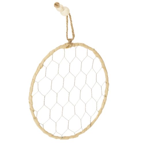 Floristik24 Decoratieve metalen raffia ophangringen, Ø20cm, 4 stuks, boho wanddecoratie, raamdecoratie