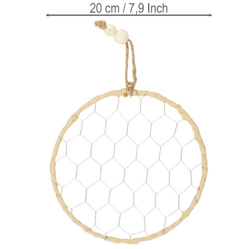 Artikel Decoratieve metalen raffia ophangringen, Ø20cm, 4 stuks, boho wanddecoratie, raamdecoratie