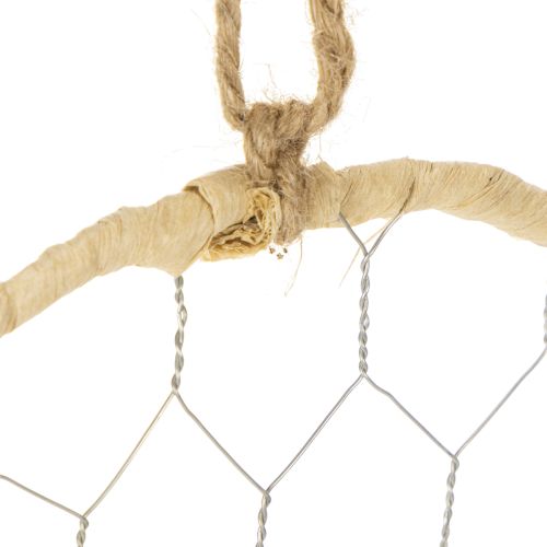 Artikel Decoratieve metalen raffia ophangringen, Ø20cm, 4 stuks, boho wanddecoratie, raamdecoratie