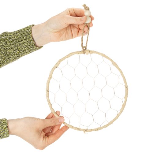 Artikel Decoratieve metalen raffia ophangringen, Ø20cm, 4 stuks, boho wanddecoratie, raamdecoratie