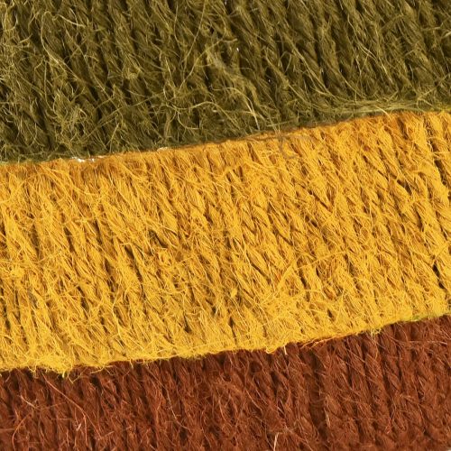 Artikel Decoratieve ring jute lus geel oker bruin 4cm Ø30cm 3st