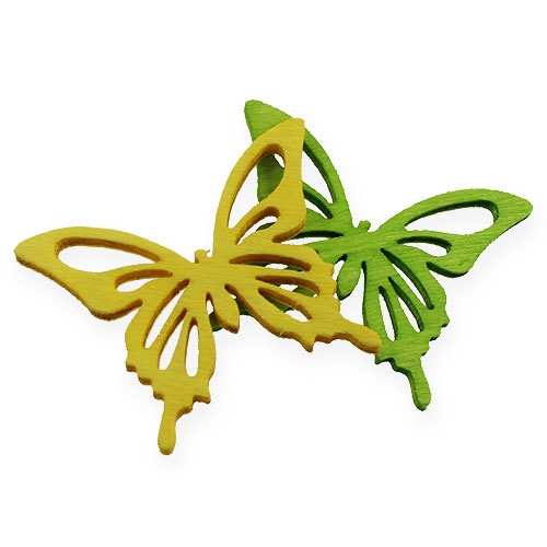 Decoratieve vlinders gekleurd 4cm 90p | Floristik24.nl