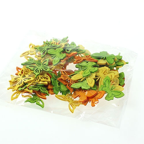 Decoratieve vlinders gekleurd 4cm 90p | Floristik24.nl